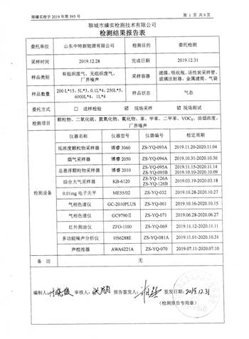 有组织废气、无组织废气，厂界噪声